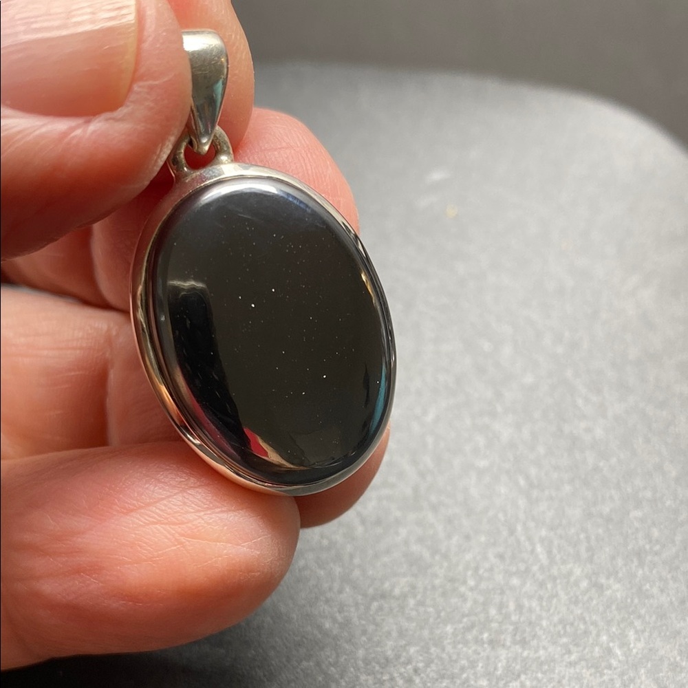 Hematite Pendant in Solid Sterling Silver 926